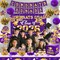 Graduation Party Decorations 2026 – Purple & Gold Class of 2026 Complete Kit | Backdrop, Banner, Balloons, Swirls, Pom Poms & Table Decor Set